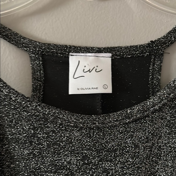 Olivia Rae Gray Sequin Sleeveless Tank Top - Picture 3 of 5